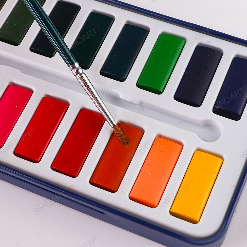 Watercolor Pan Set Tin Box Watercolor Paints