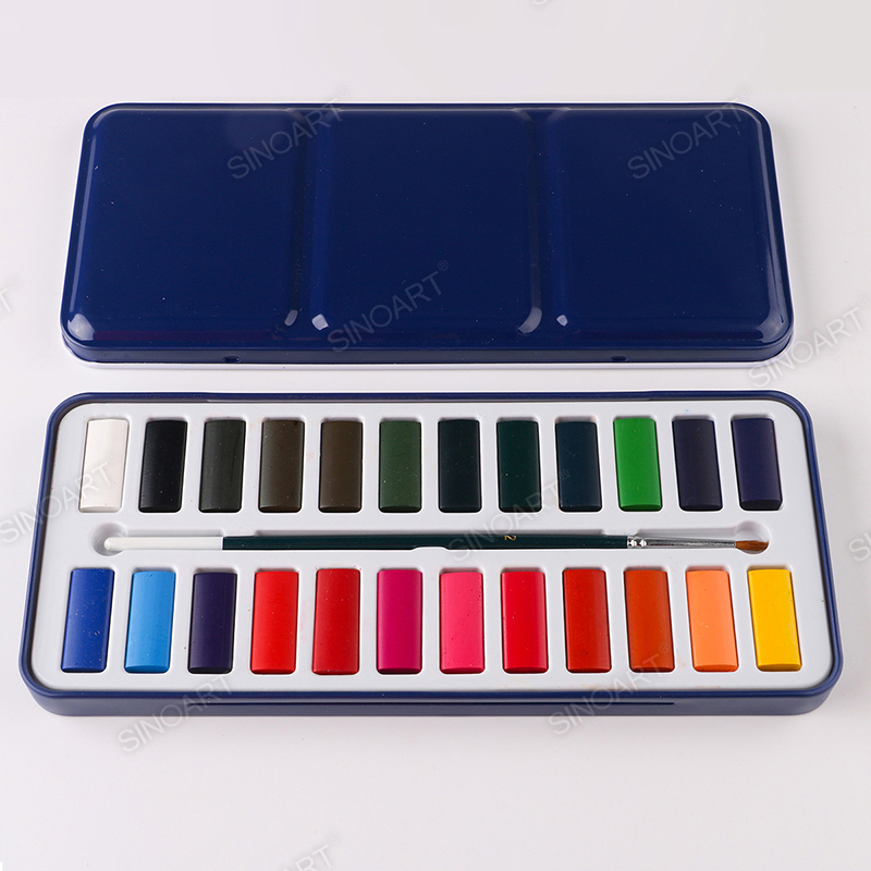 Watercolor Pan Set Tin Box Watercolor Paints