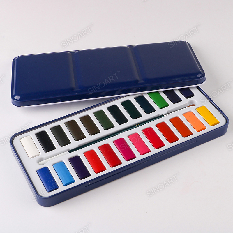 Watercolor Pan Set Tin Box Watercolor Paints