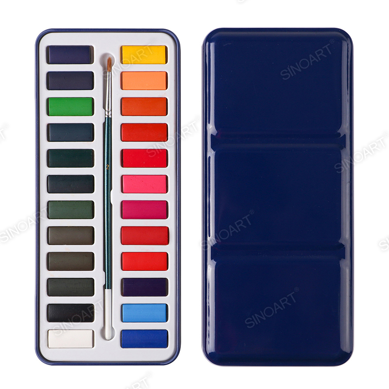 Watercolor Pan Set Tin Box Watercolor Paints