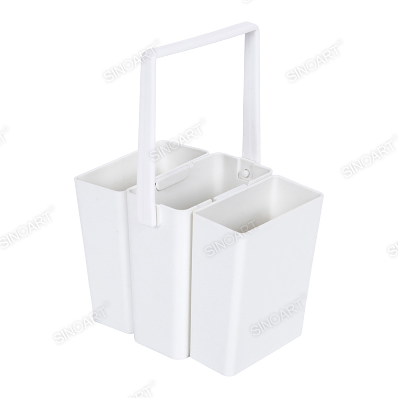 3pk Plastic brush washer ABS Height 8.5cm palette