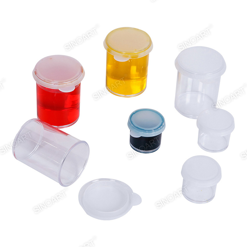 Plastic Storage Cup With Lid Small Medium Large Arts and Crafts Artist Organizer