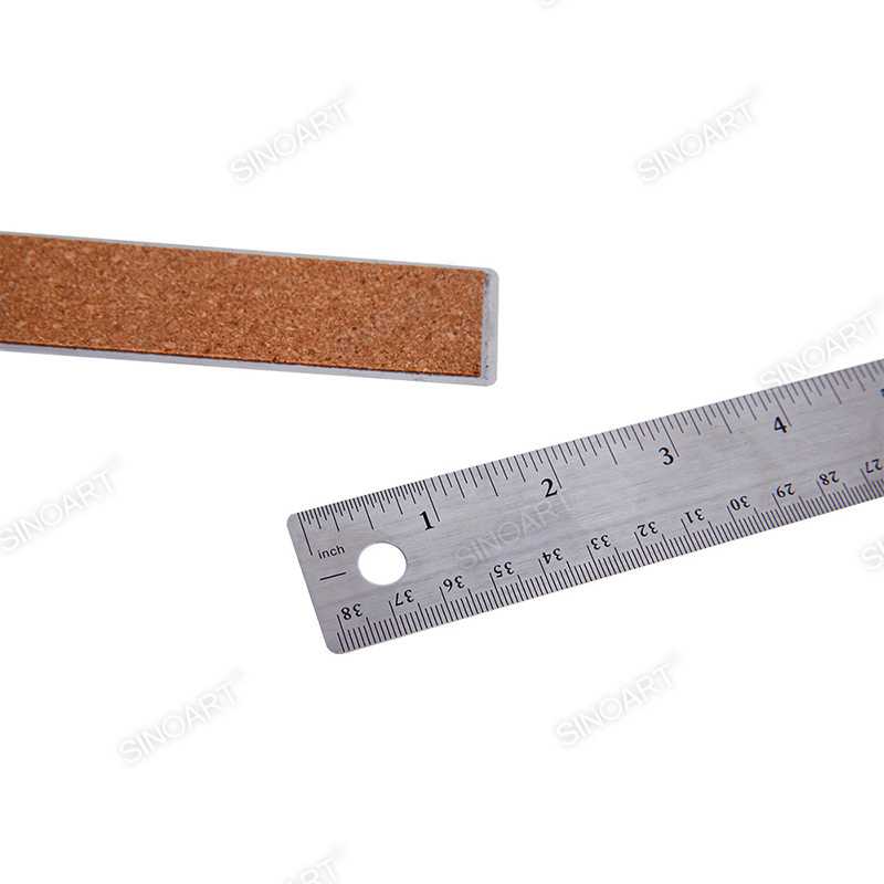 Cork Back Skid proof Aluminum Ruler Metal Ruler Drafting tool