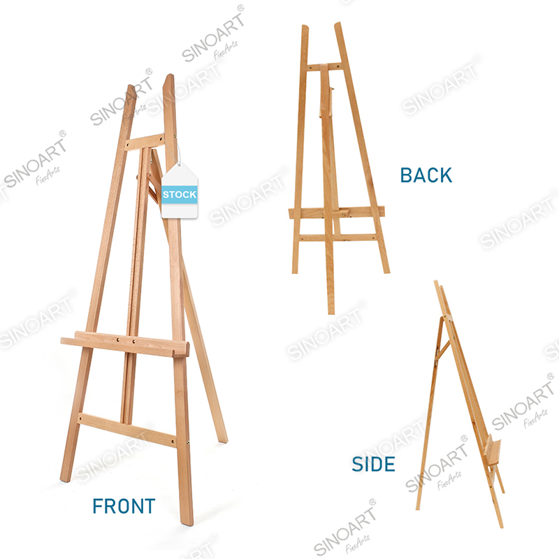 83x65x162cm Artist Lyre H-Frame Studio Adjustable Display Wooden Easel