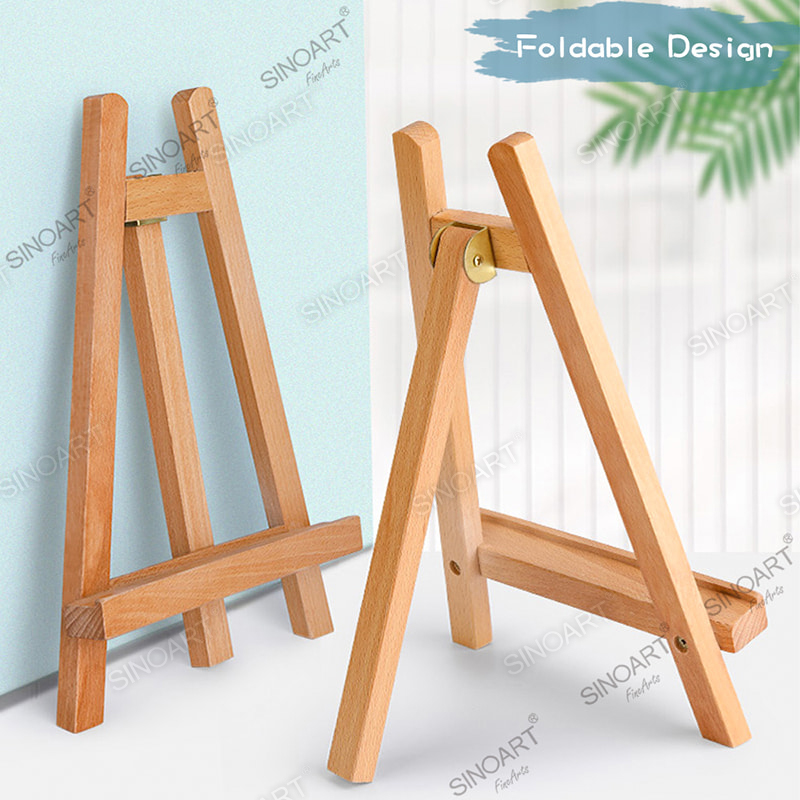 19x28cm Tabletop Display Stand A-Frame Portable Artist Tripod Wooden Easel 