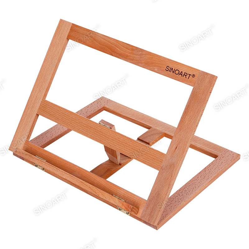 33.5x26x6cm Book Stand Adjustable Cookbook Holder Reading Desk for Music Books Textbook Tablet iPad Portable Wooden Easel 