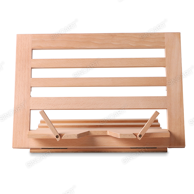 34x23.8x22.5cm Book Stand Adjustable Cookbook Holder Reading Desk for Music Books Textbook Tablet iPad Portable Wooden Easel 