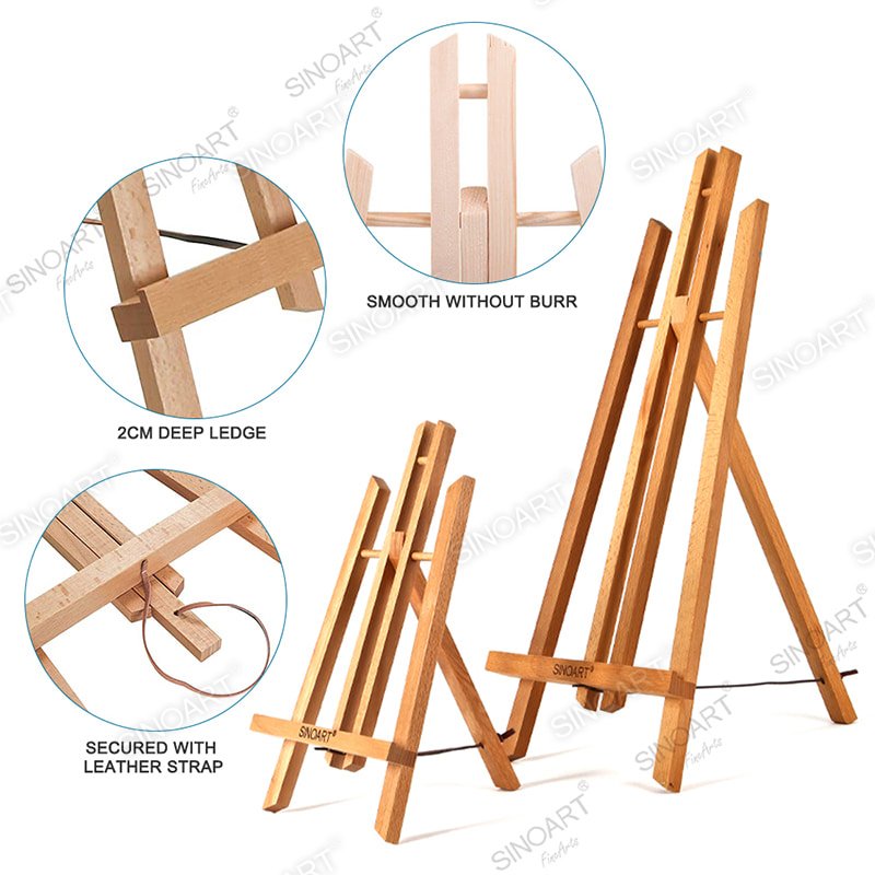 50Hcm Beech Wood Tabletop Easel H-Frame Display Portable Wooden Easel