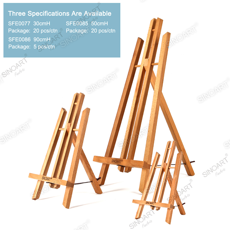 50Hcm Beech Wood Tabletop Easel H-Frame Display Portable Wooden Easel