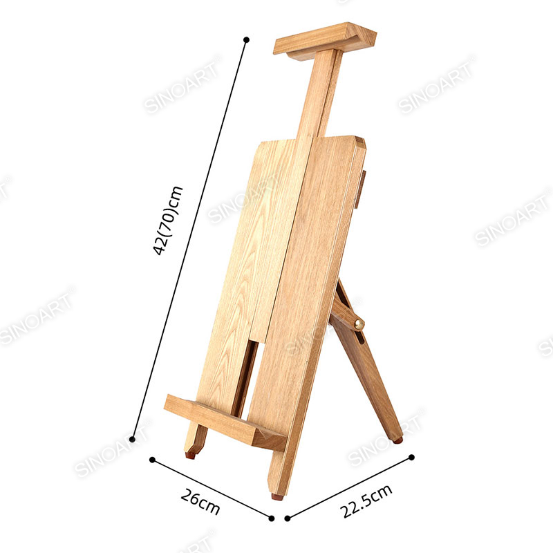 26x22.5x55.5cm Beech Wood Tabletop Easel Desk Adjustable Display Portable Wooden Easel