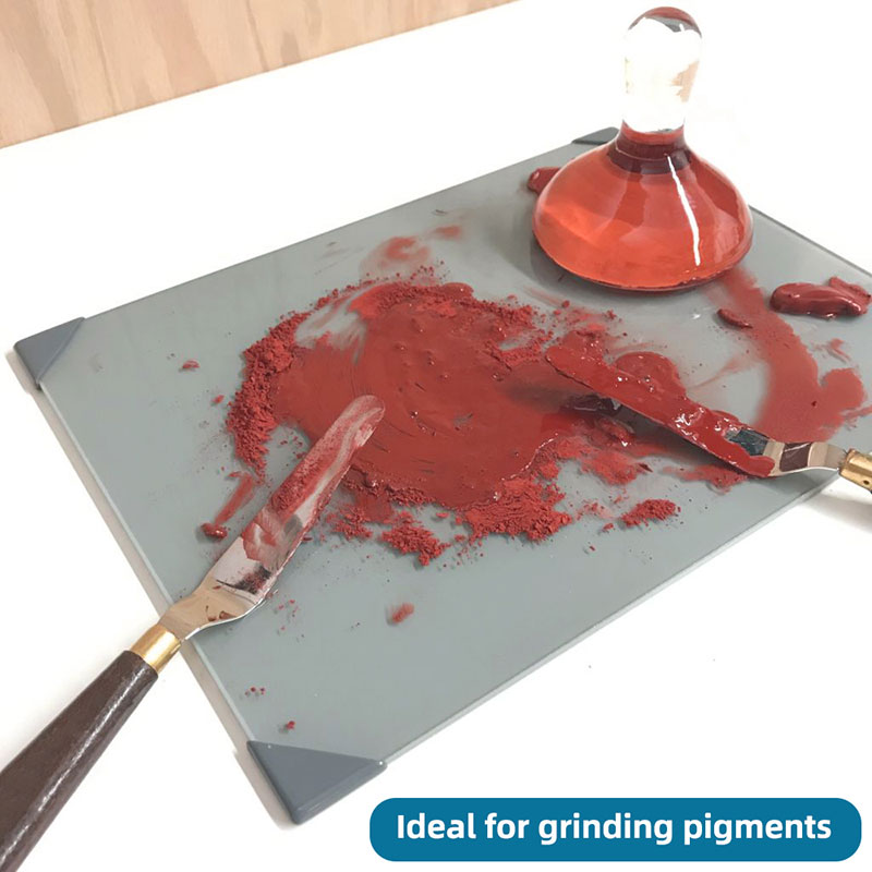 Glass Muller And Slab For DIY Making Paint Pigment