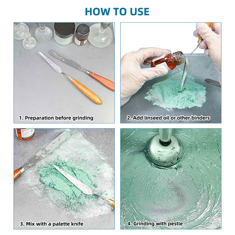 Glass Muller And Slab For DIY Making Paint Pigment