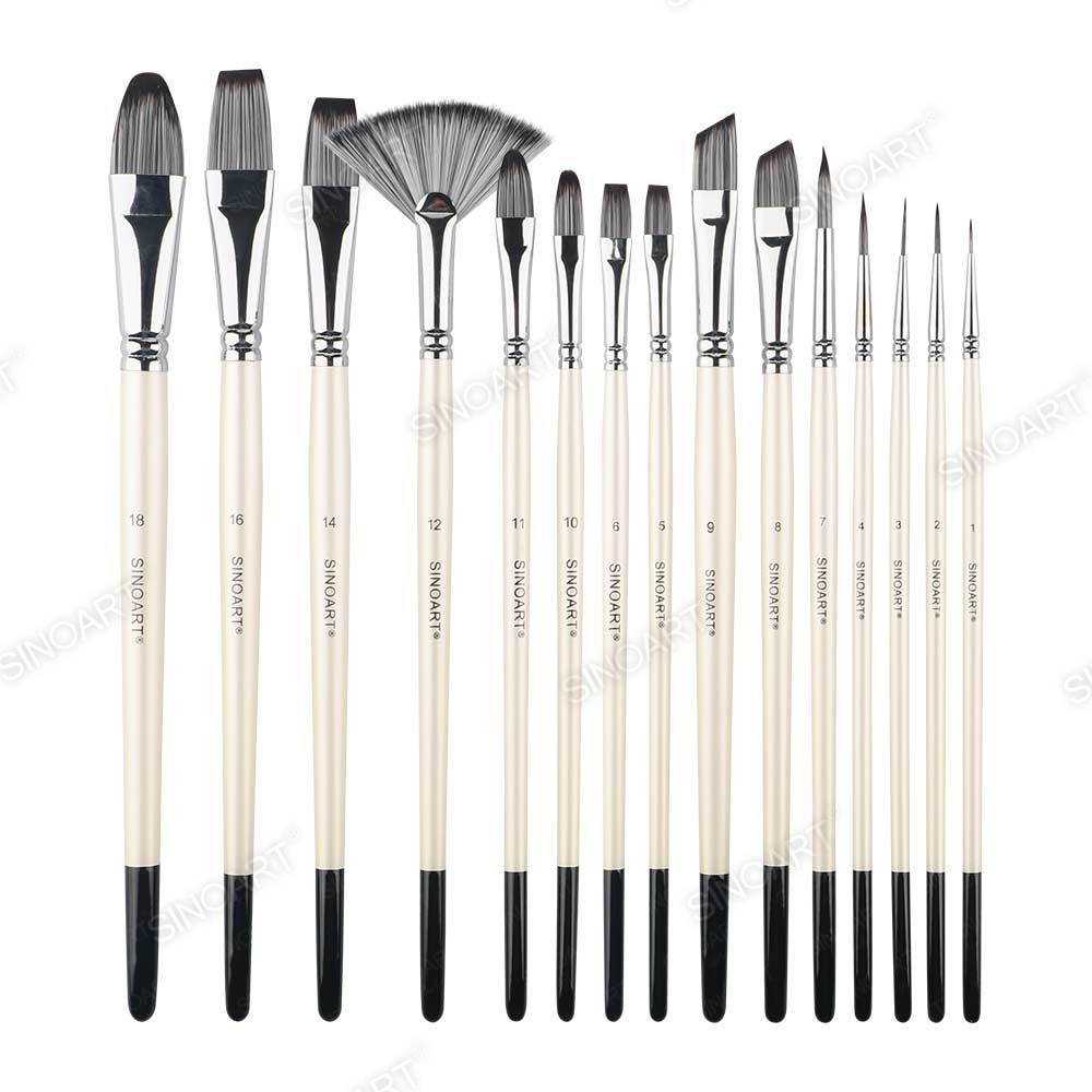 15PK Artist Brush Set with Artist Paint Brush Holder