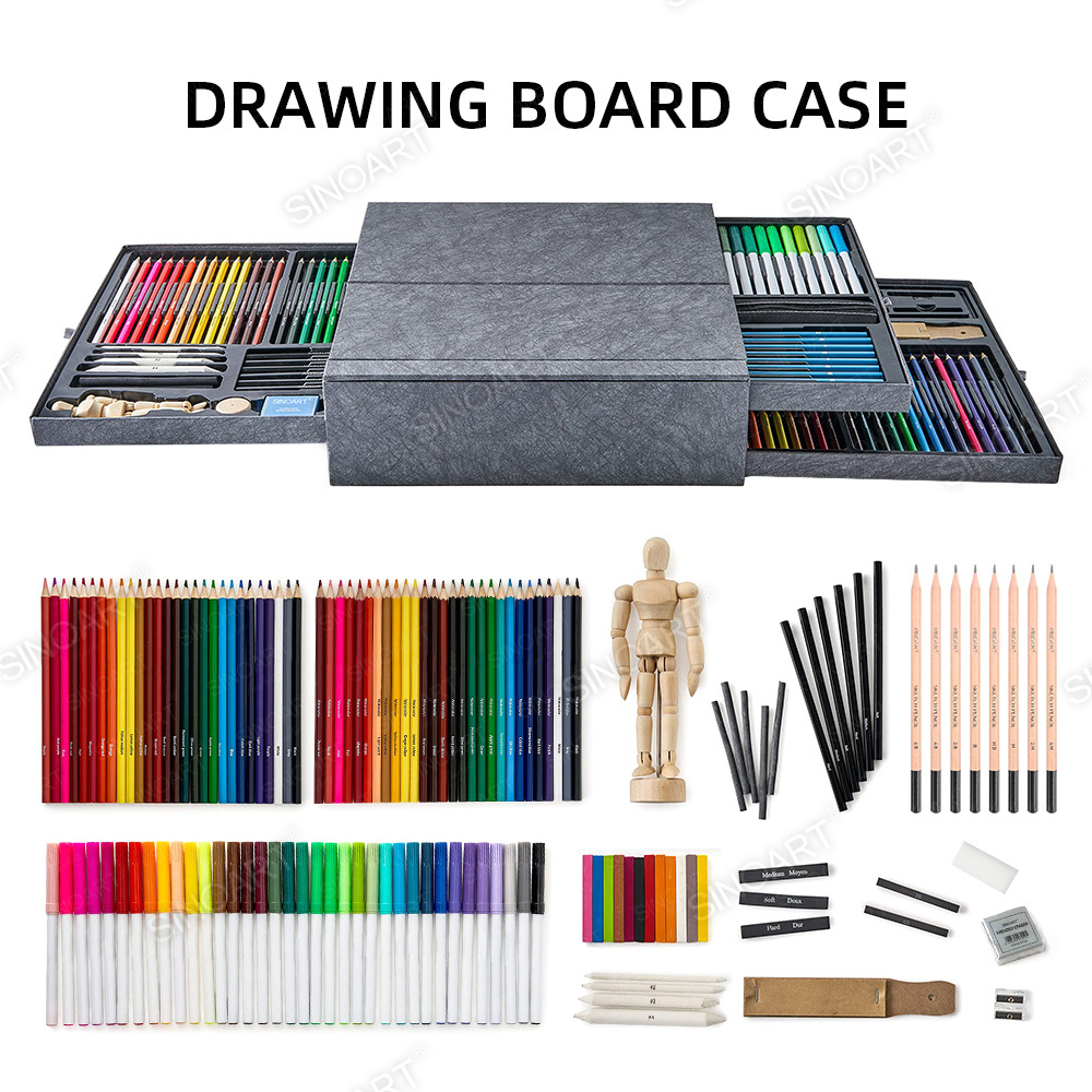 140PCS Mixed Media Drawing Set - Perfect Christmas Gift Art Set for Kids