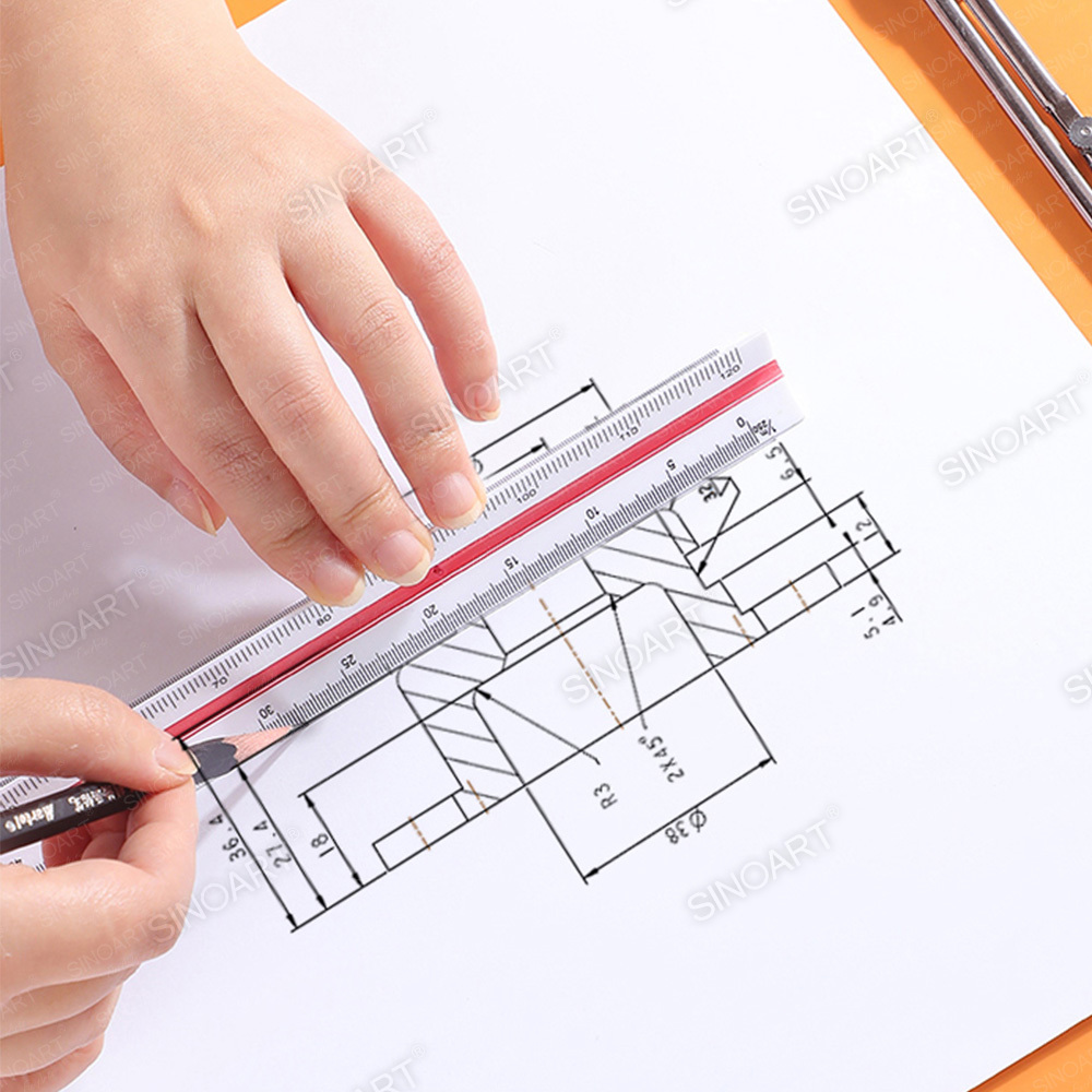 Trigonometric Architect's Scale: Precision Scale Ruler in Inches And Metric