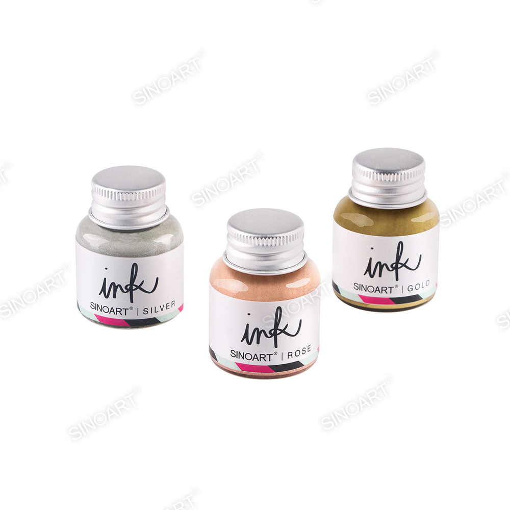 15ml Pigment Calligraphy Ink Metallic waterproof Glass Dip Pen Color Ink