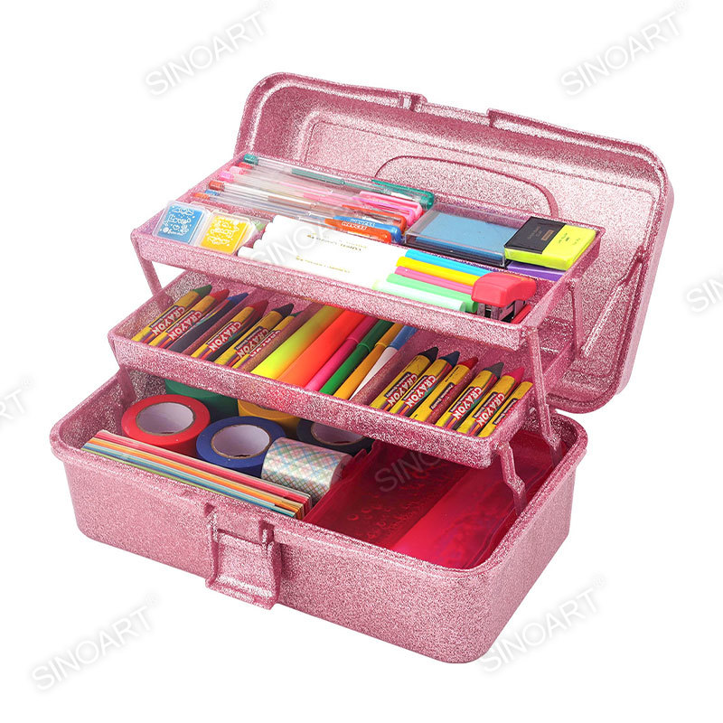 Glitter Art Toolbox – Durable Paint Brush Storage Box with Custom Options