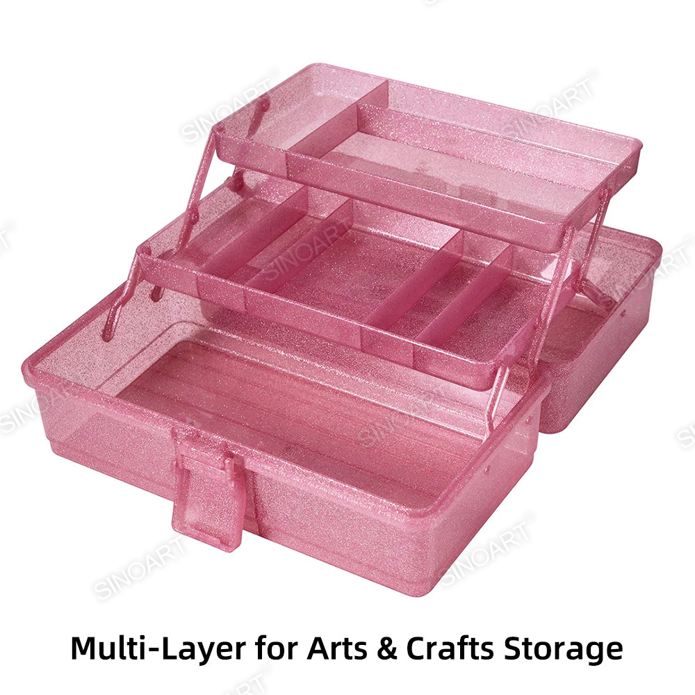 Glitter Art Toolbox – Durable Paint Brush Storage Box with Custom Options